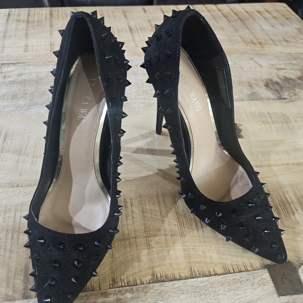 Wang Black Studded Heels
